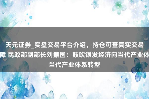 天元证券_实盘交易平台介绍，持仓可查真实交易更有保障 民政部副部长刘振国：鼓吹银发经济向当代产业体系转型