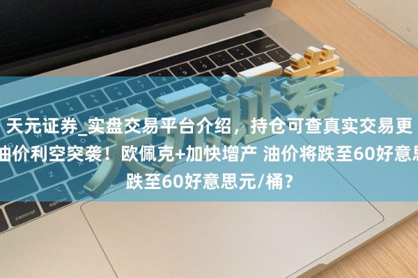 天元证券_实盘交易平台介绍，持仓可查真实交易更有保障 油价利空突袭！欧佩克+加快增产 油价将跌至60好意思元/桶？